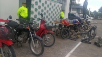 Policía incautó motocicletas y autopartes indocumentadas en Casanare