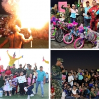 Ejército Nacional llevó alegría y diversión a niños de Maní