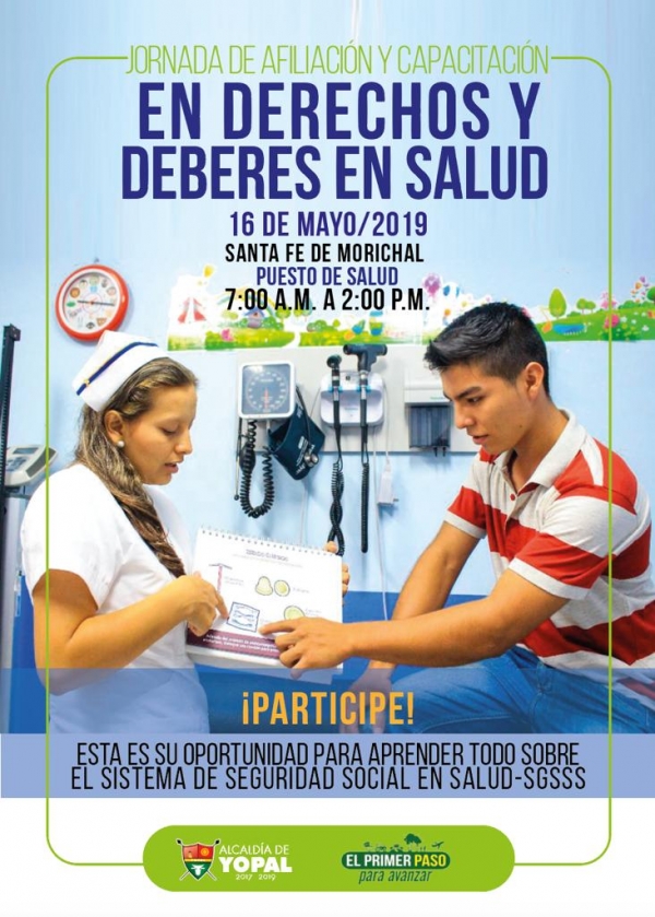 Jornada de afiliación y capacitación en salud este jueves en Santa Fe de Morichal