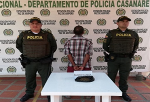 Capturado sujeto con 54 gramos de marihuana en Yopal