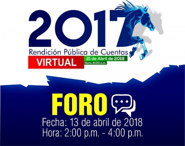 Foro de Rendición Pública de Cuentas Virtual 2017 por la Gobernación, será hoy